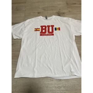 Boston University BU Lacrosse Shirt Size XL White‎ - Spain Andorra NCAA